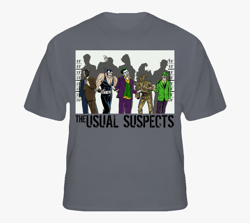 The Usual Suspects Villians Comic Book Bat T Shirt - Usual Suspects Shirt, HD Png Download