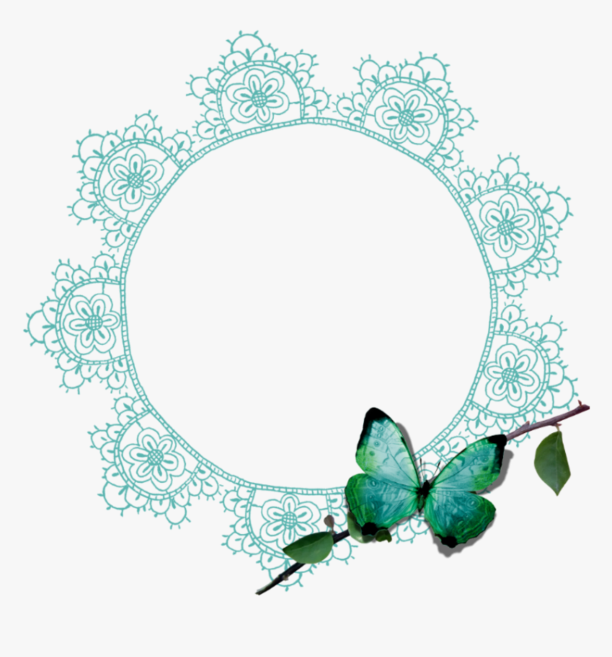 #mq #green #lace #butterfly #frame #frames #border - Butterfly Green Png Free, Transparent Png