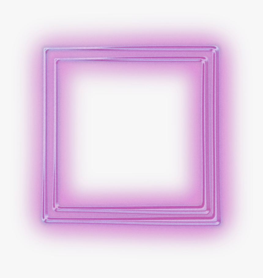 Neon Square Squares Kare Frame Frames Border Borders - Glowing Neon Square Png, Transparent Png