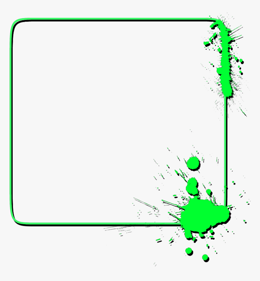 Ftestickers Frame Border Square Paintsplatter Neon - Border Square Frame Png, Transparent Png