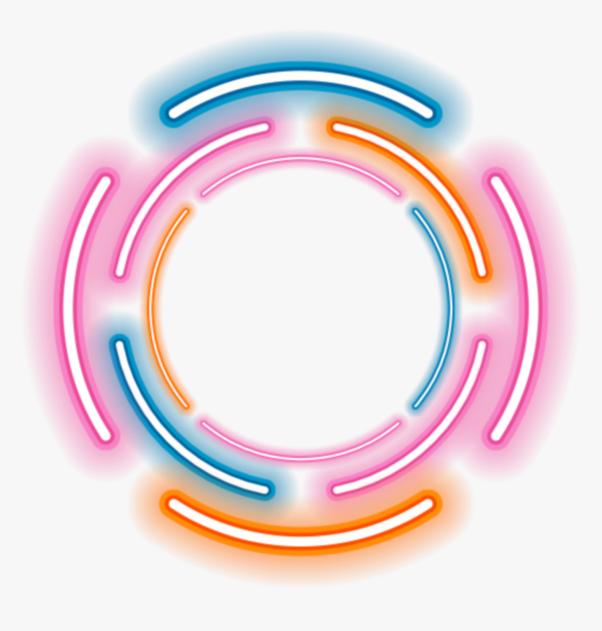 #neon #round #circle #rounds #yuvarlak #frame #frames - Transparent Neon Circle Png, Png Download