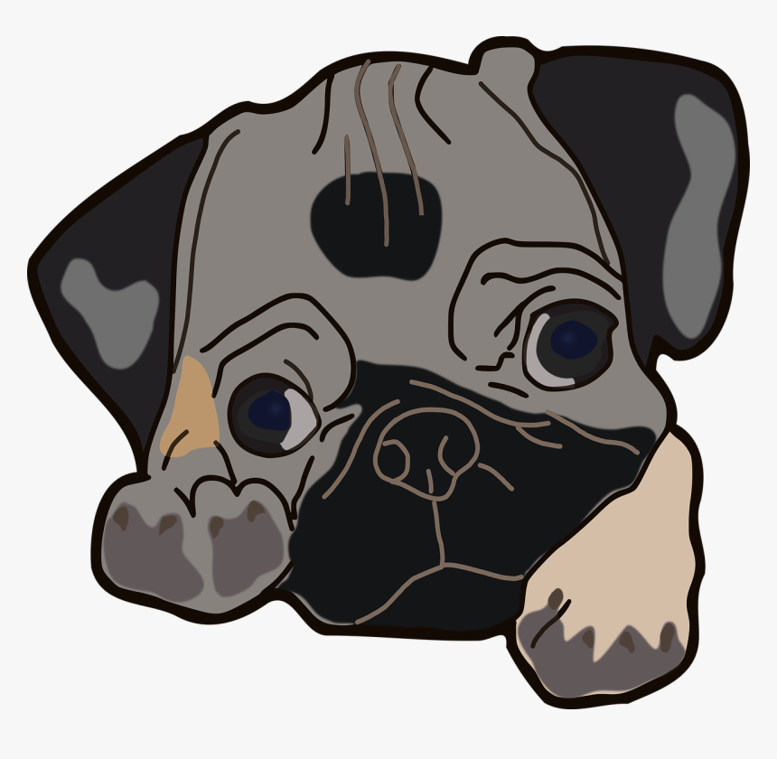 Dog - Pug Clipart Png, Transparent Png