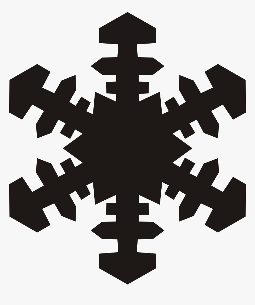 Snowflake Clipart Silhouette - Snowflake Clip Art Black, HD Png Download