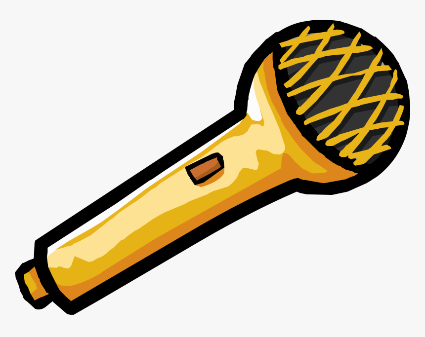 Microphone Clipart Gold - Club Penguin Microphone, HD Png Download
