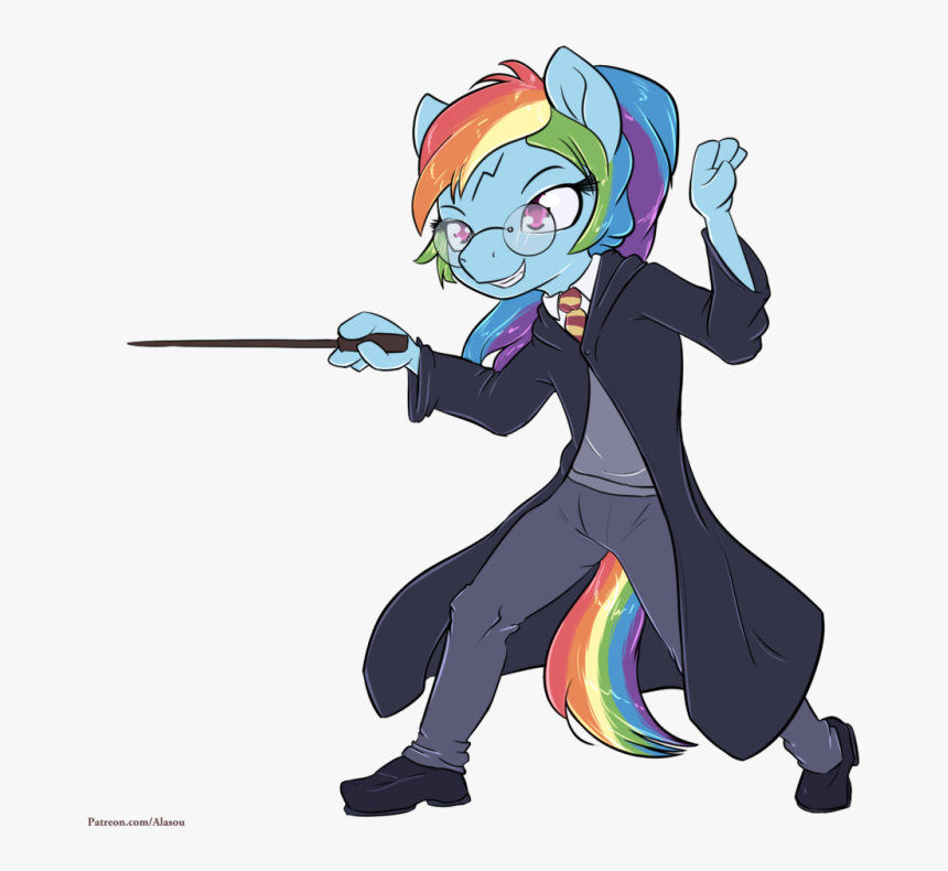 Pin Harry Potter Wand Clipart - Rainbow Dash Harry Potter, HD Png Download