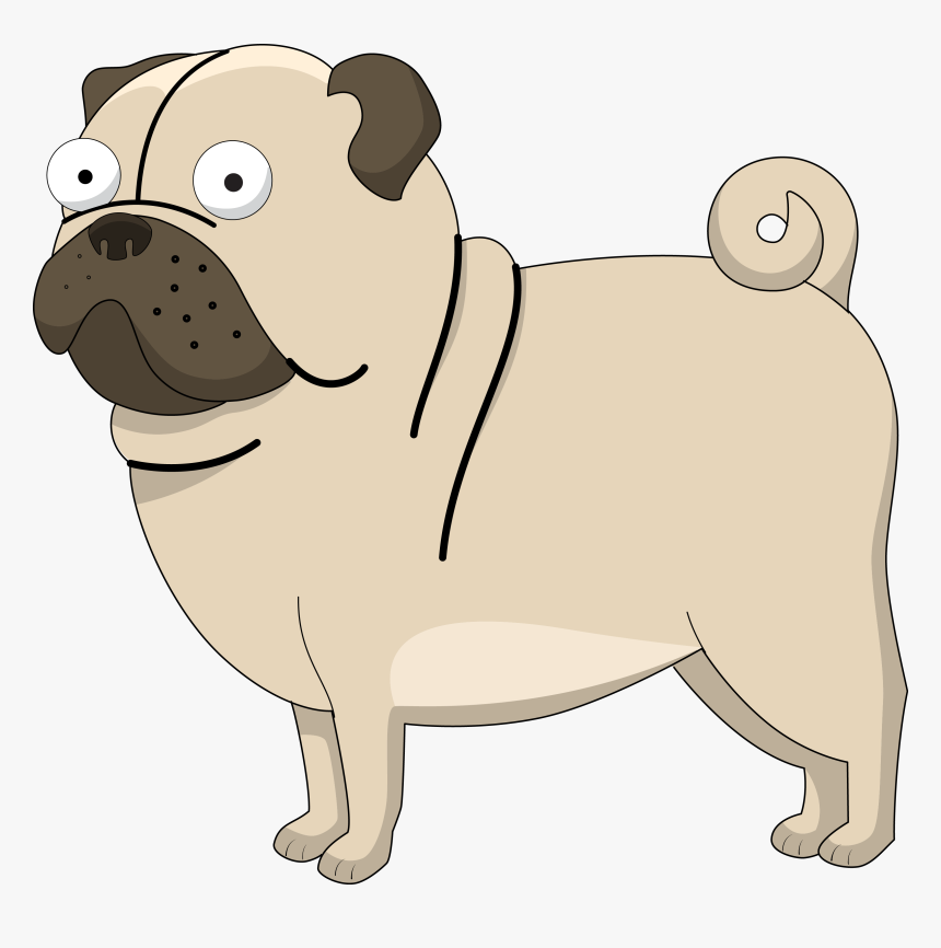 Transparent Puppy Clip Art - Pug Clipart Png, Png Download