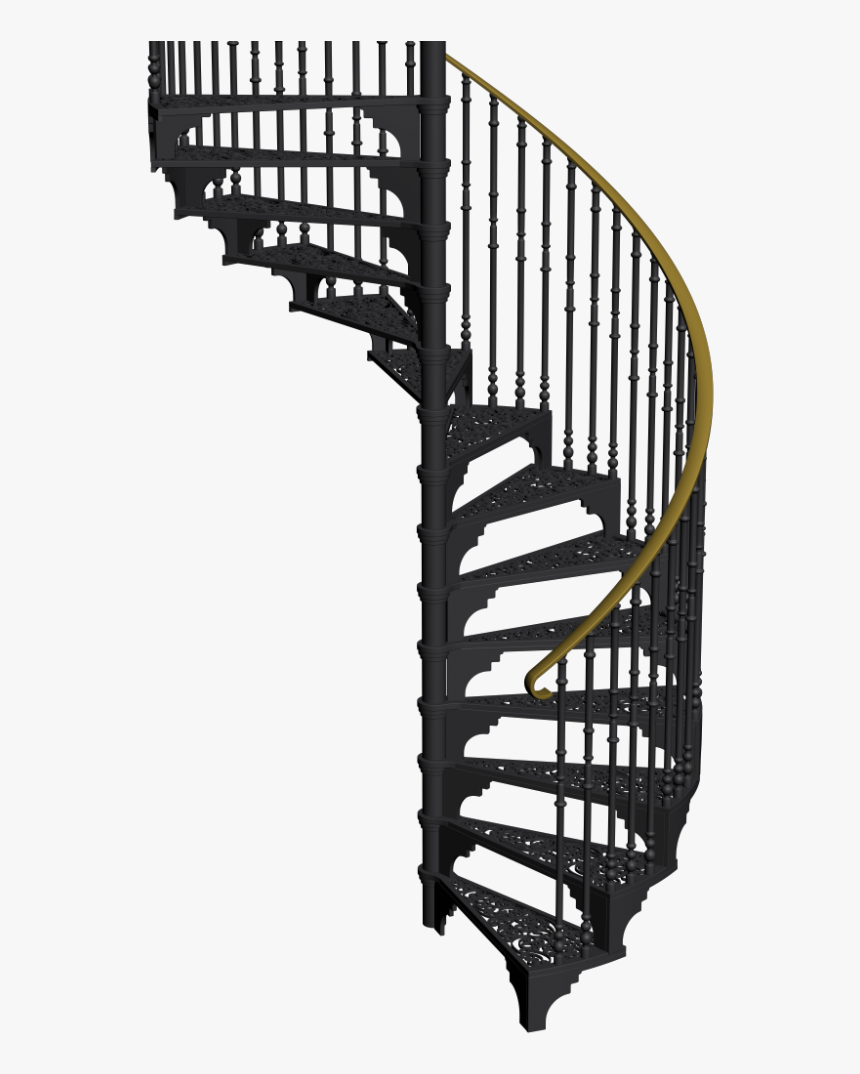 Go To Image - Black Spiral Staircase, HD Png Download