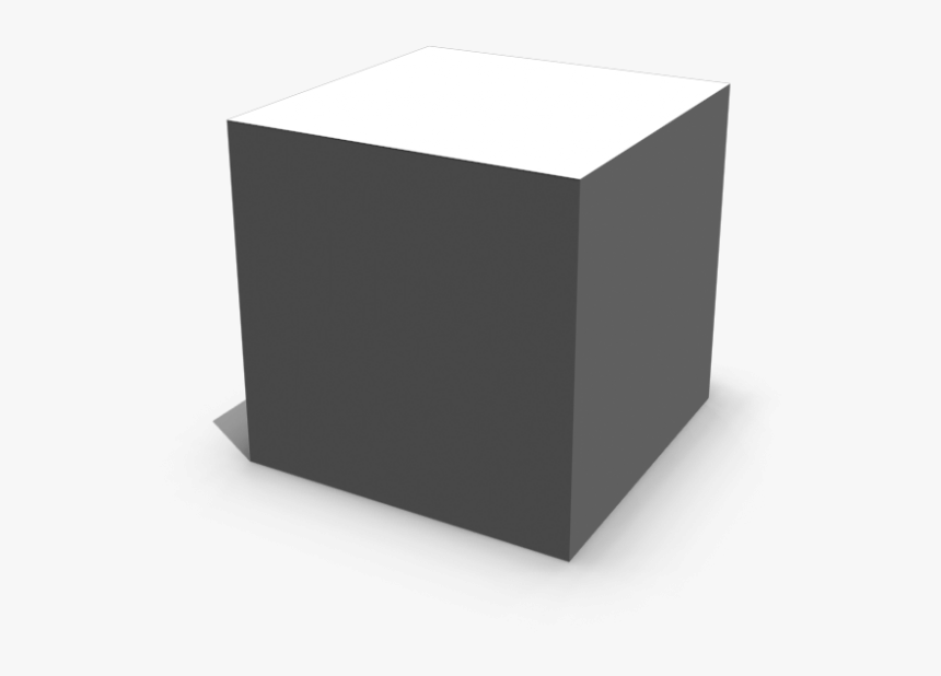White And Shaded Cube 3d - Coffee Table, HD Png Download