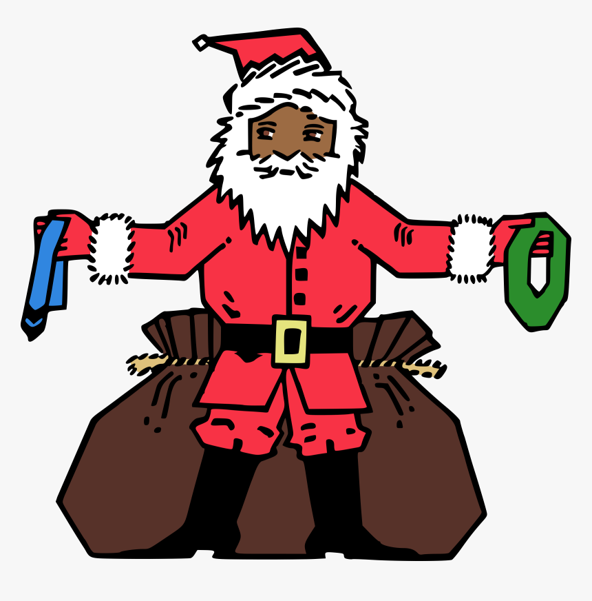 Santa Giving Presents Clip Arts - Santa Claus, HD Png Download