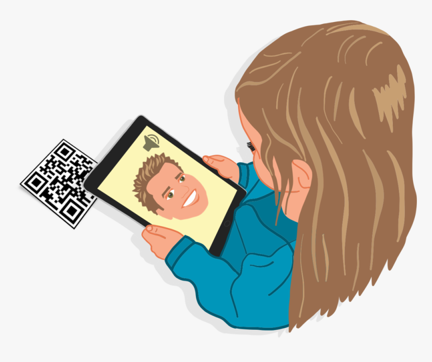 Girl Scanning A Qr Code - Ilir Bajri - Beyond (1997), Repiano, HD Png Download