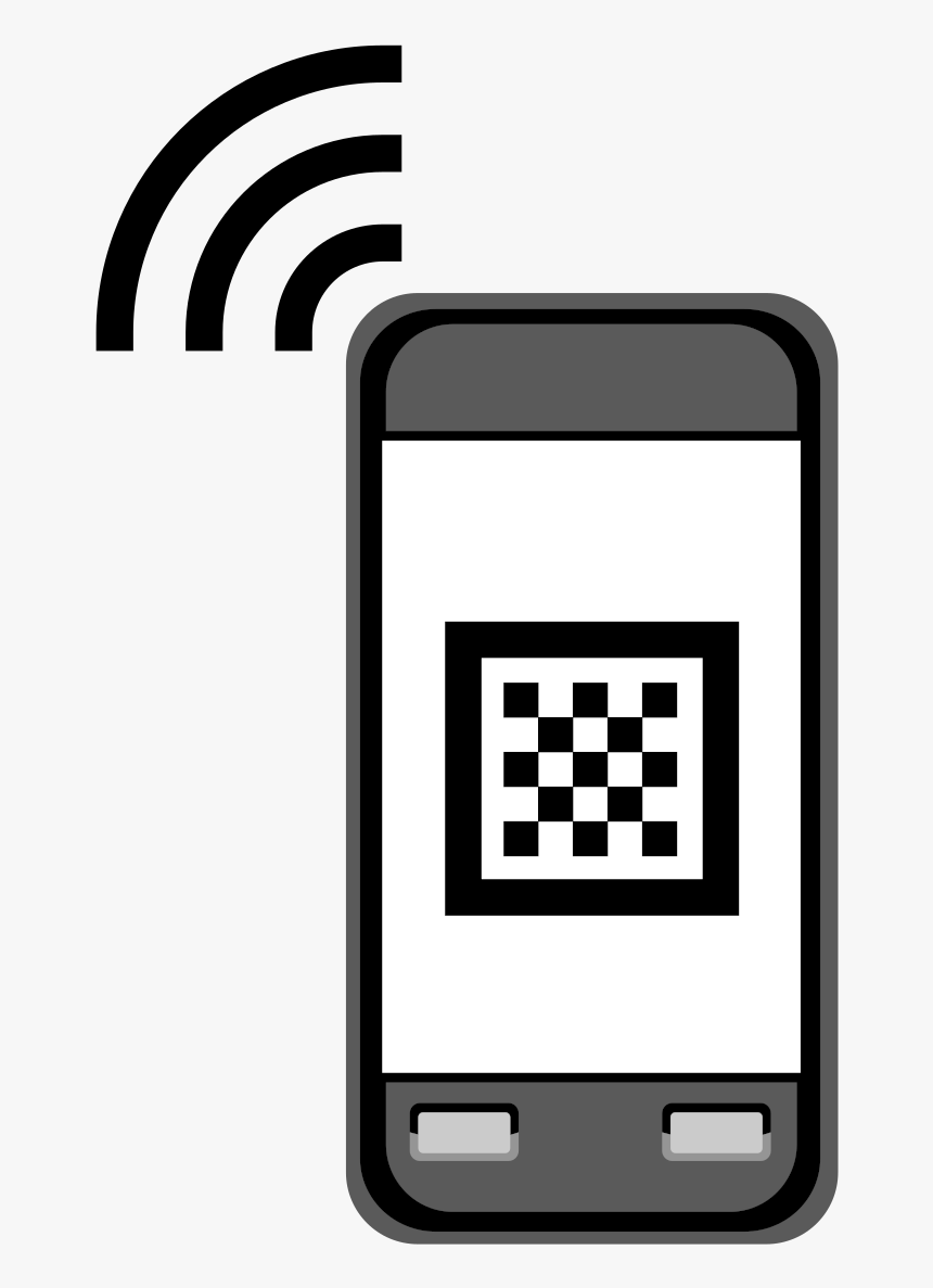 Qrcode Reader Clip Arts - Transparent Qr Code On Mobile, HD Png Download