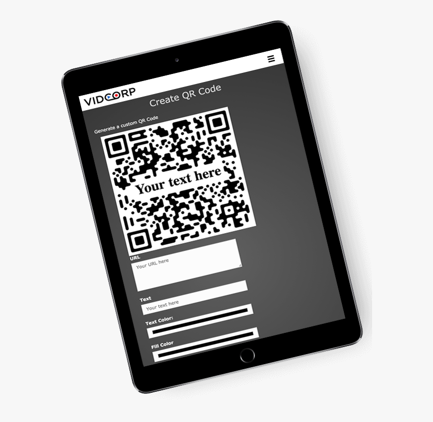 Qr Code Creation Sample Page - Tablet Computer, HD Png Download