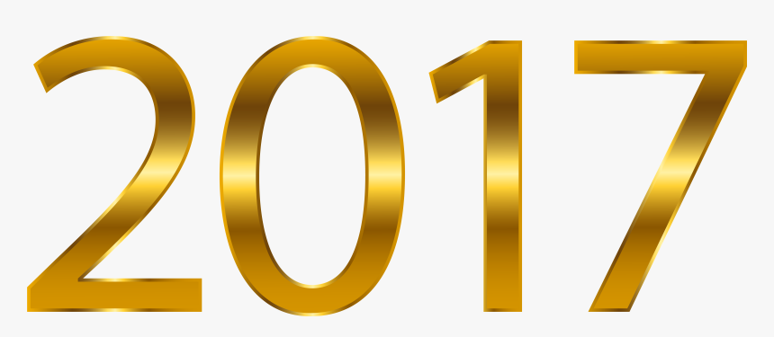 2017 Gold Transparent Png Clip Art 2017 - 2017 Gold Png, Png Download