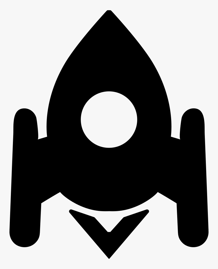 Rocket Space Ship - Nave Espacial Silueta Png, Transparent Png