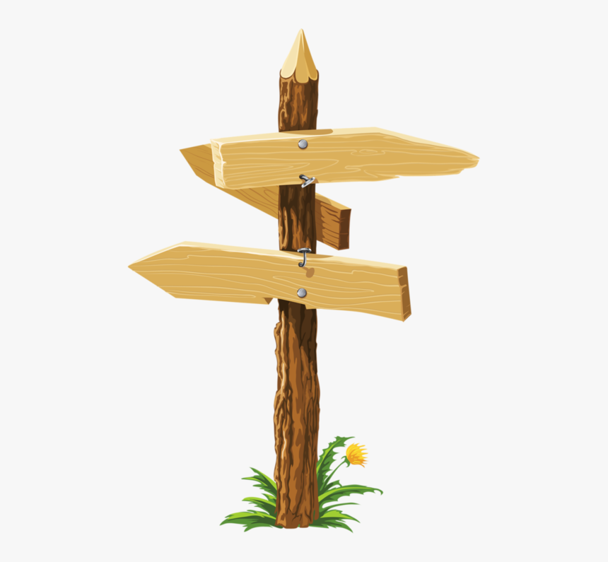Wood Sign Clipart Png - Crossroads Sign Clip Art, Transparent Png