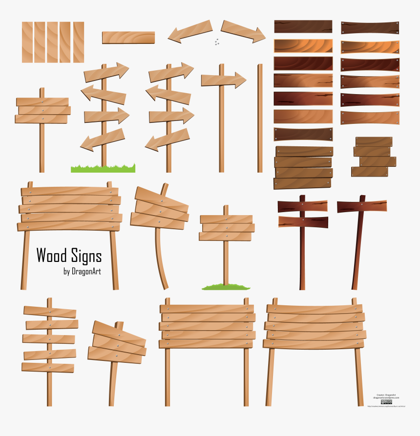 Wooden Road Sign Vector, HD Png Download