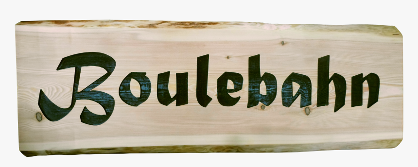 Boules Court Sign Made From A Wooden Slab - Plywood, HD Png Download