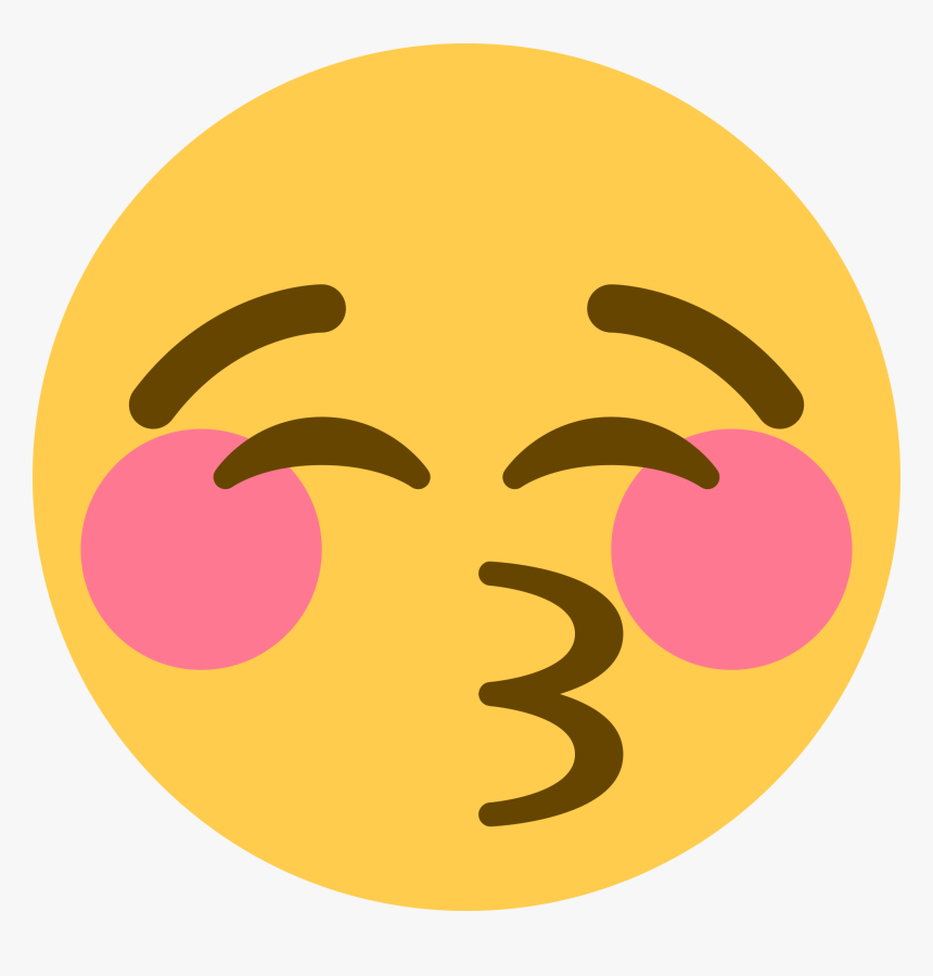 Smiley Emoji Face Emoticon Blush Emoji Twitter, HD Png Download