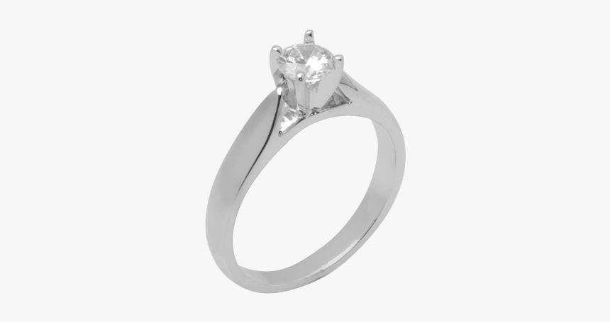 14k White Gold Diamond Ring D2022 - Engagement Ring, HD Png Download