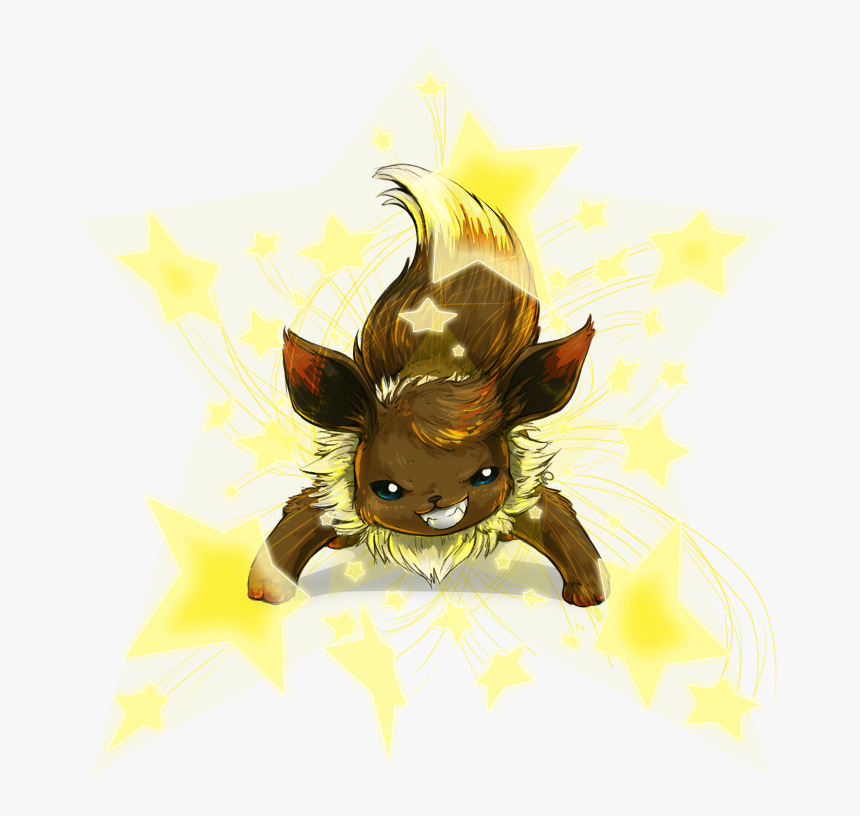 Eevee Used Swift By Scowlingelf - Illustration, HD Png Download