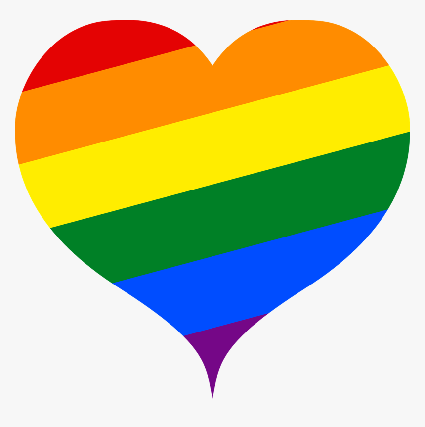 Gay Flag Heart, HD Png Download