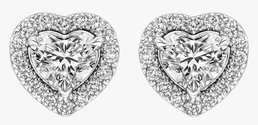 Transparent Pearls Heart Shaped - Heart Earring Png, Png Download