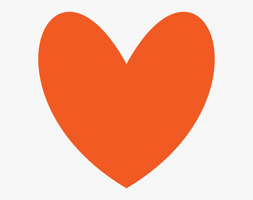 Orange Color Heart Shape, HD Png Download , Transparent Png Image PNGitem