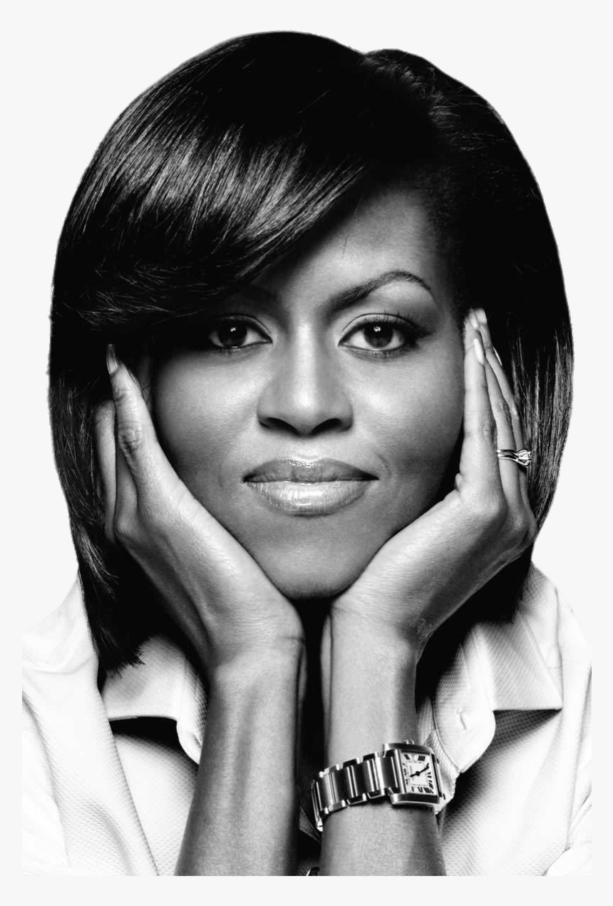 Michelle Obama Black And White, HD Png Download