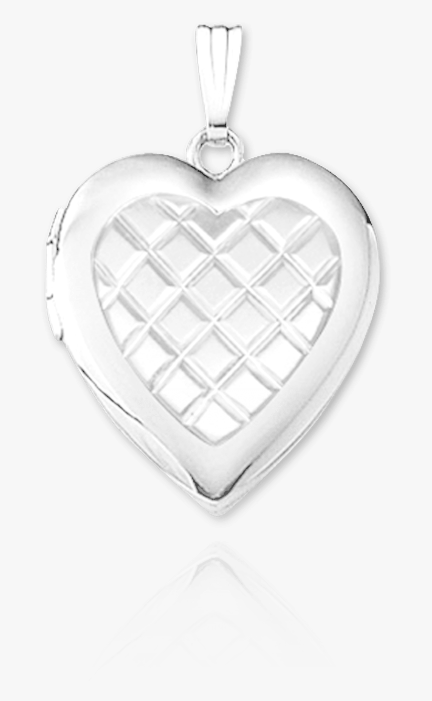 Heart Shaped Locket With Quilted Design - Locket, HD Png Download