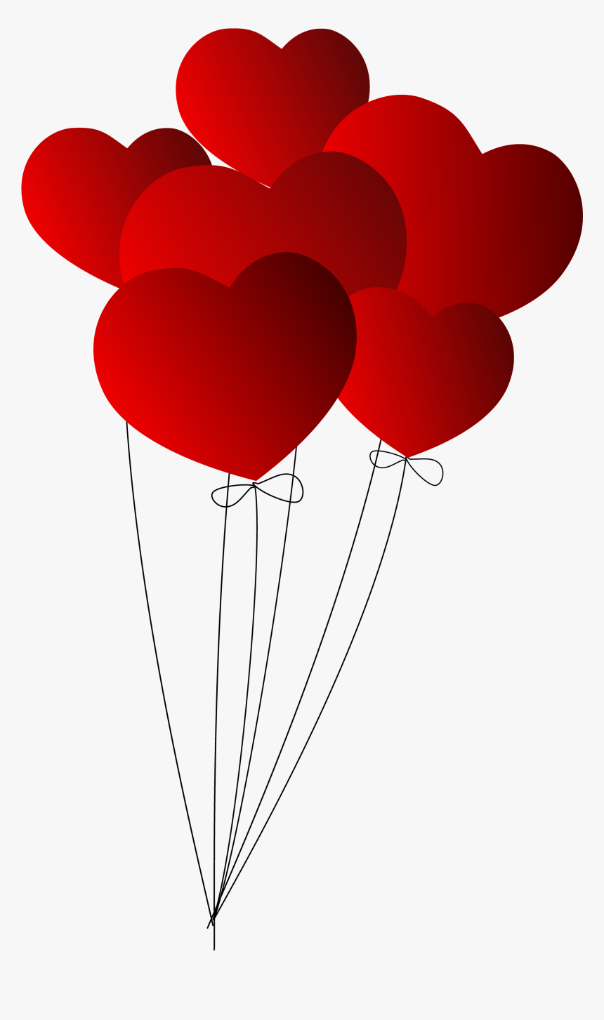 Heart Balloon Png Image - Heart Shaped Balloons Png, Transparent Png