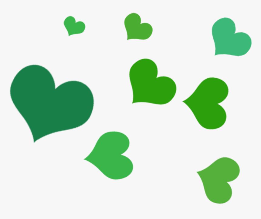 Green Leaves Clipart Leaf Shape - Love Hearts Png Transparent Green, Png Download