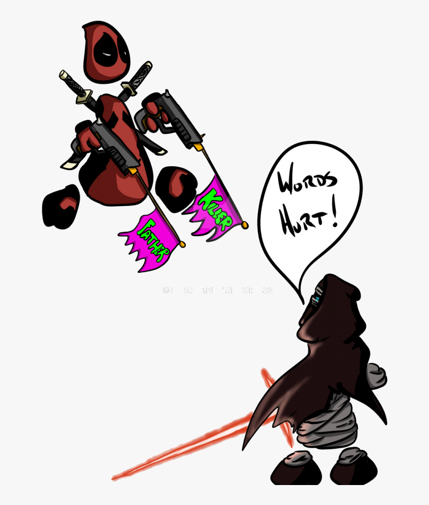 Deadpool And Kylo Ren As Doodle Folks Clipart Stunning - Cartoon, HD Png Download