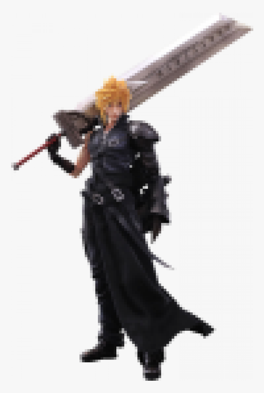 Square Enix Final Fantasy Vii Advent Children Cloud - Cloud Strife Advent Children Model, HD Png Download