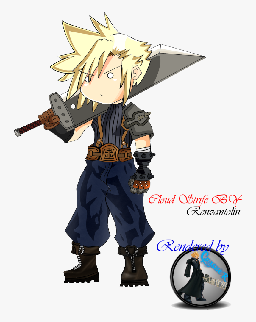 Cloud Strife Render Photo - Super Saiyan, HD Png Download