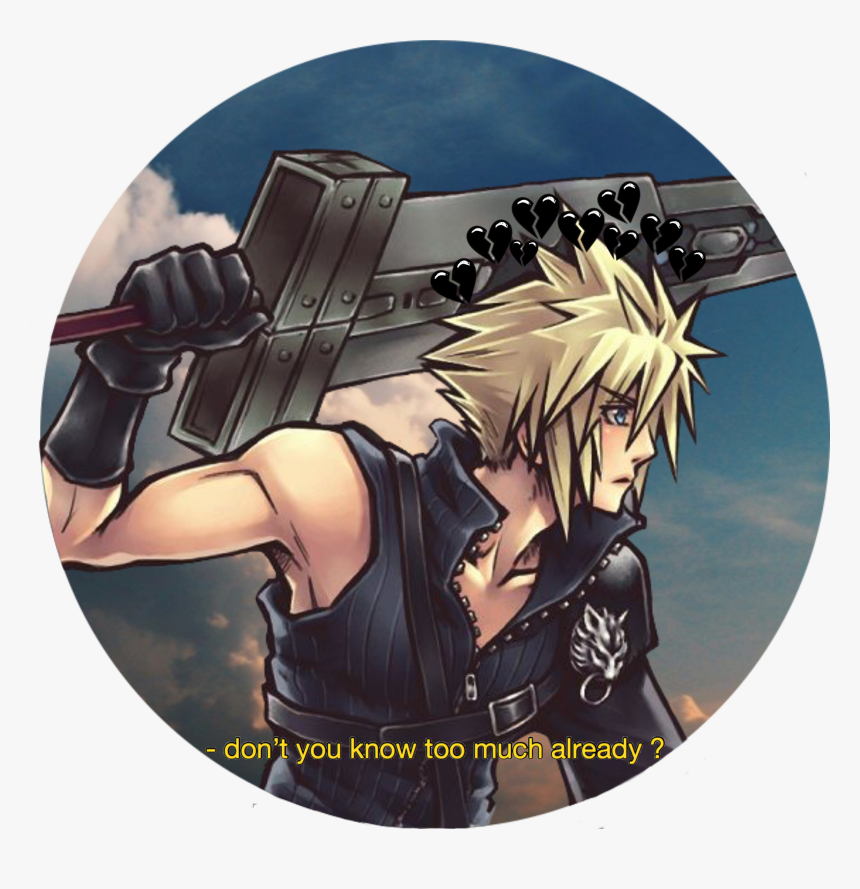 #cloud #cloudstrife #ffvii #finalfantasy #finalfantasyvii - Cartoon, HD Png Download
