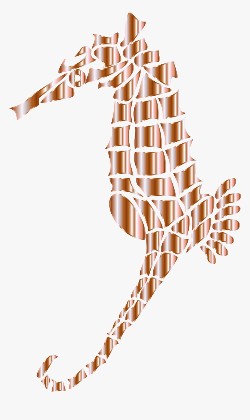 Mother Of Pearl Stylized Seahorse Silhouette No Background - 가시 해마 멸종 위기, HD Png Download