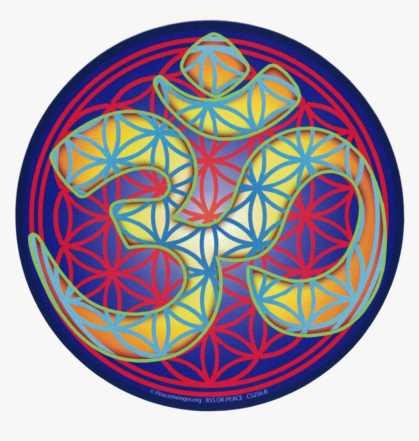 Flower Of Life Om - Sticker, HD Png Download