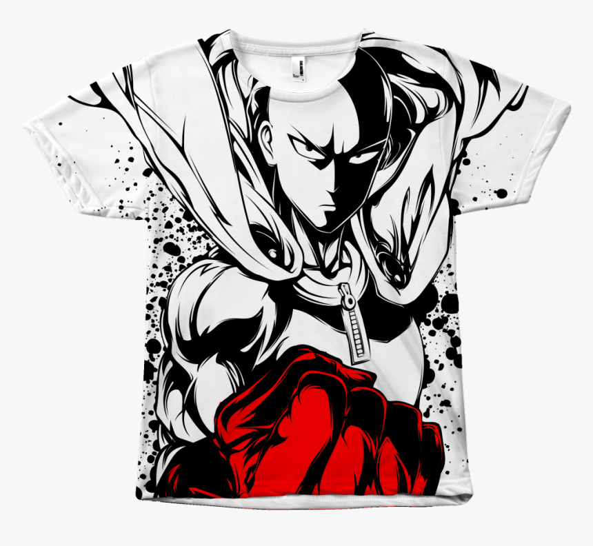 One Punch Man Print T Shirt, HD Png Download