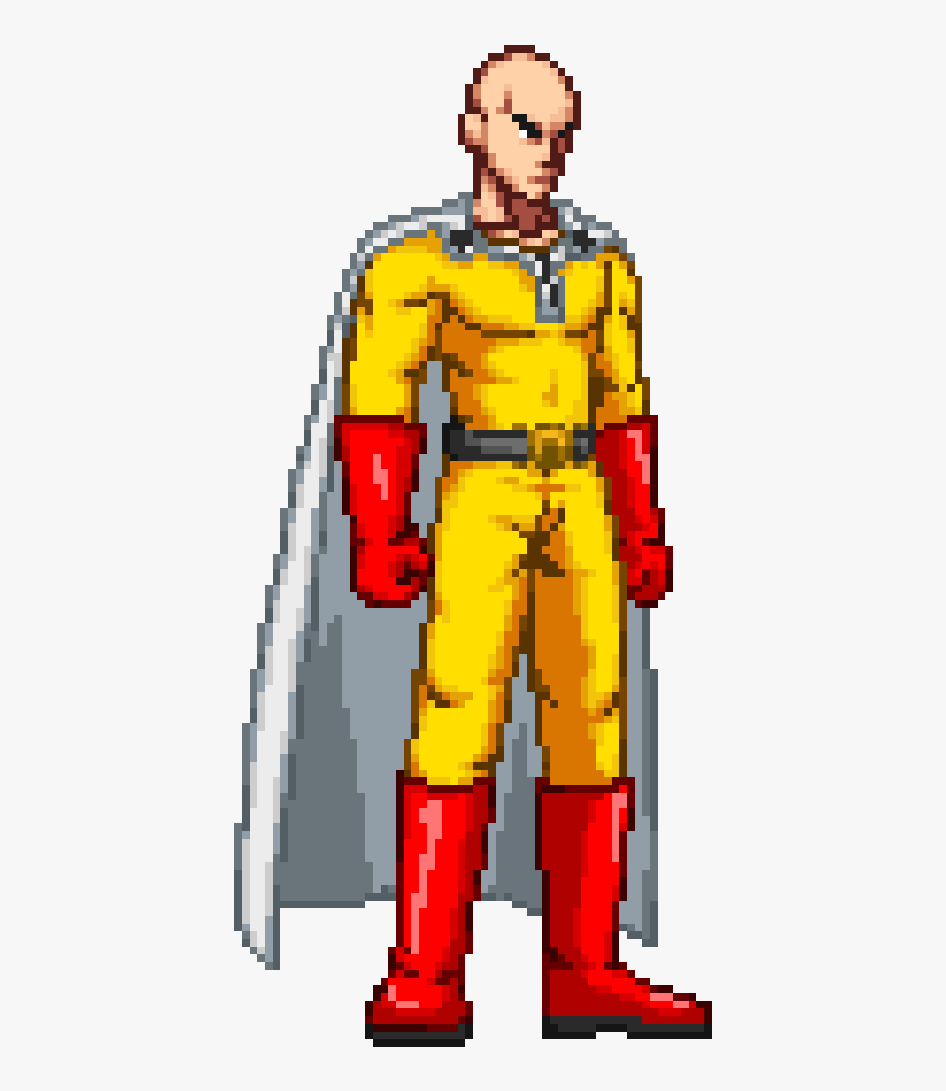 #one Punch Man #saitama #anime #snes #16 Bit #manga - One Punch Man Sprite, HD Png Download