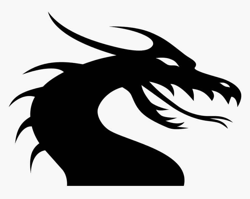 Dragon, Monster, Silhouette, Chinese Dragon - Easy Dragon Clip Art, HD Png Download