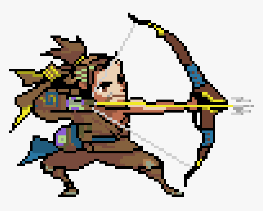 Overwatch Hanzo Pixel Spray, HD Png Download