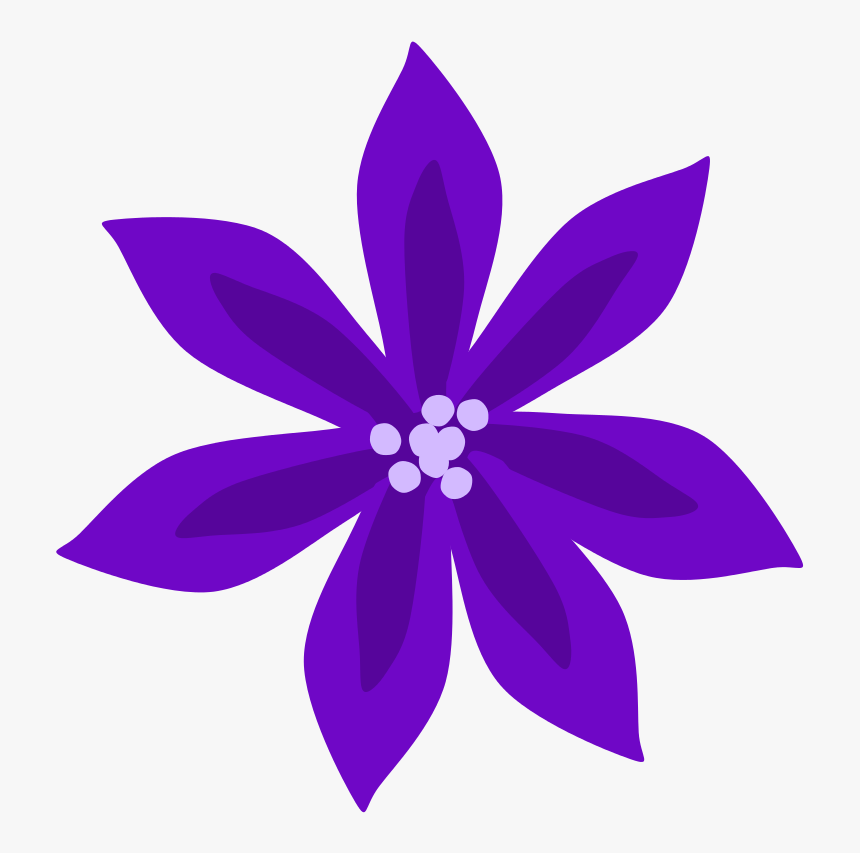 Lily Flower Clip Art Cliparts - Purple Flower Clipart, HD Png Download