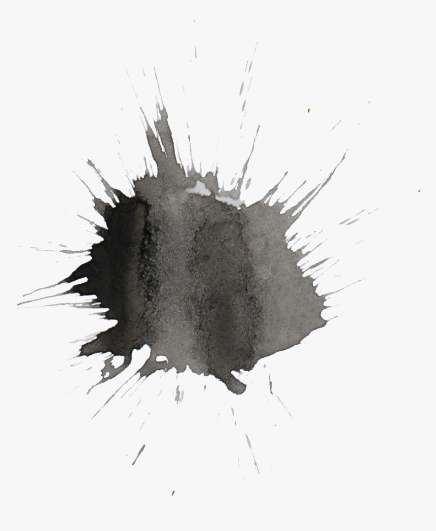 Png File Size - Black And White Watercolor Png, Transparent Png
