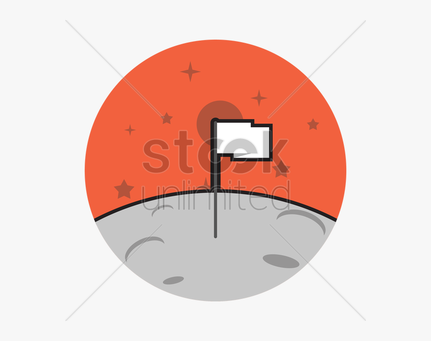 Moon Landing Clipart Apollo 11 Moon Landing Apollo - Circle, HD Png Download