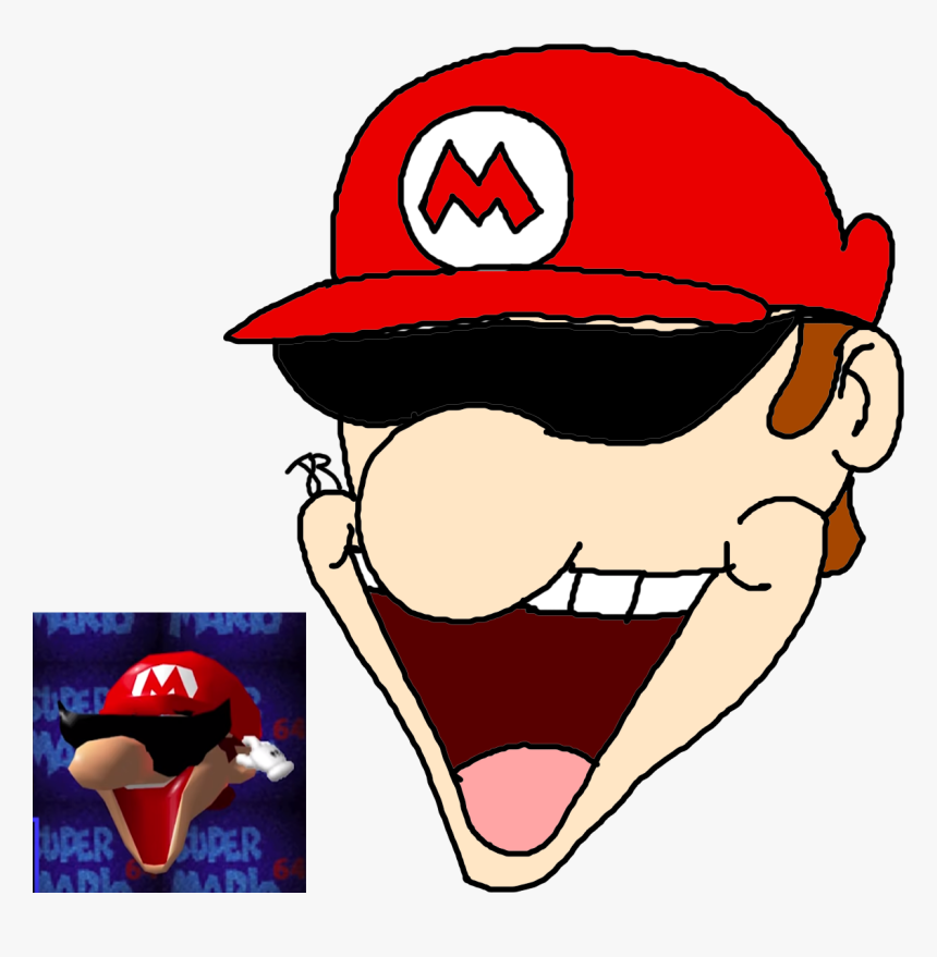 Hobo Bros, Mario 64 Face - Cartoon, HD Png Download