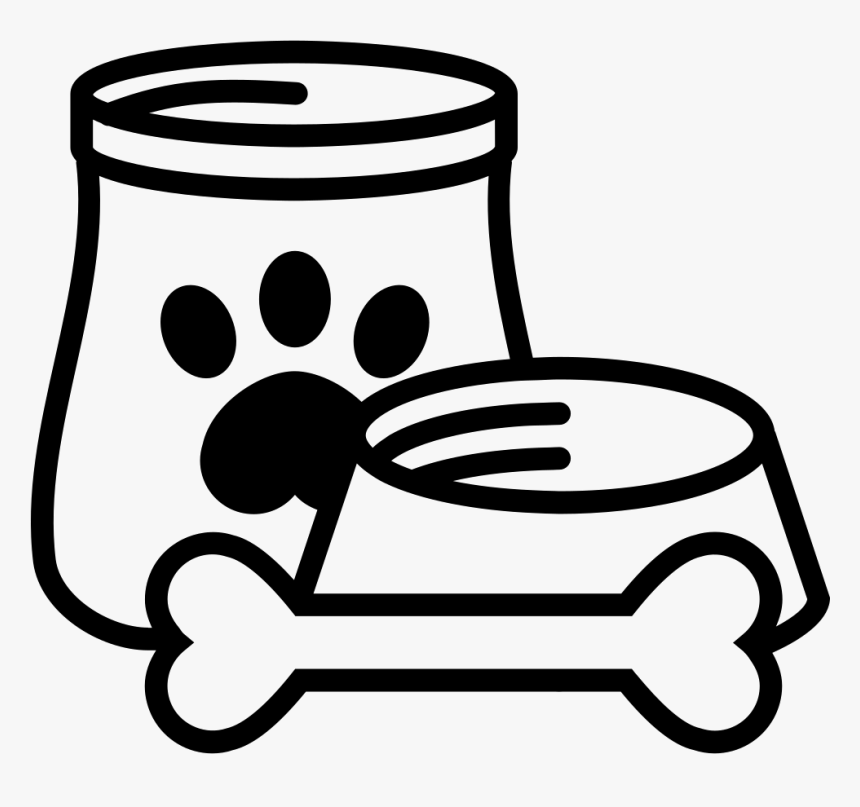 Dog Food And Bone - Dog Food Icon Png, Transparent Png