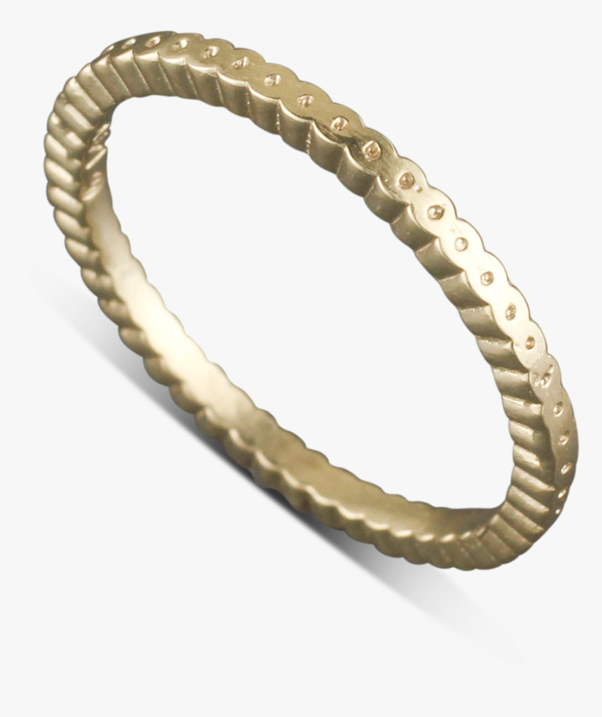 14 Karat Yellow Gold Circle With Recessed Holes Stack-able - Bangle, HD Png Download