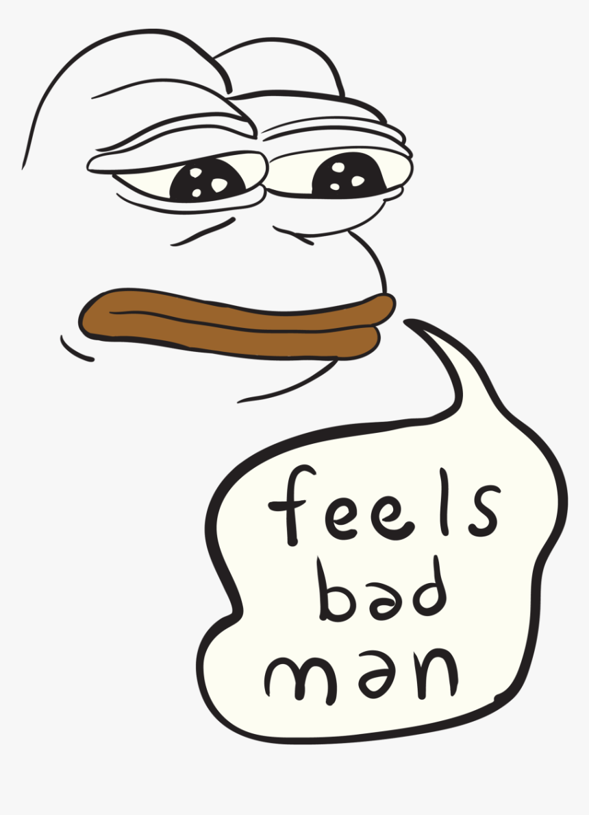 Feels Bad Man Mens Shirt Geektees Artist Shop Png Feels - Pepe The Frog Feelsbadman, Transparent Png