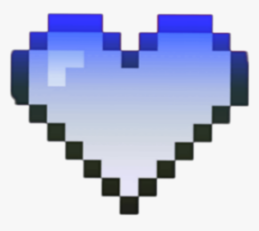 Heart Blue Pixel Tumblr Kawaii Emoji - Pink Pixel Heart, HD Png Download