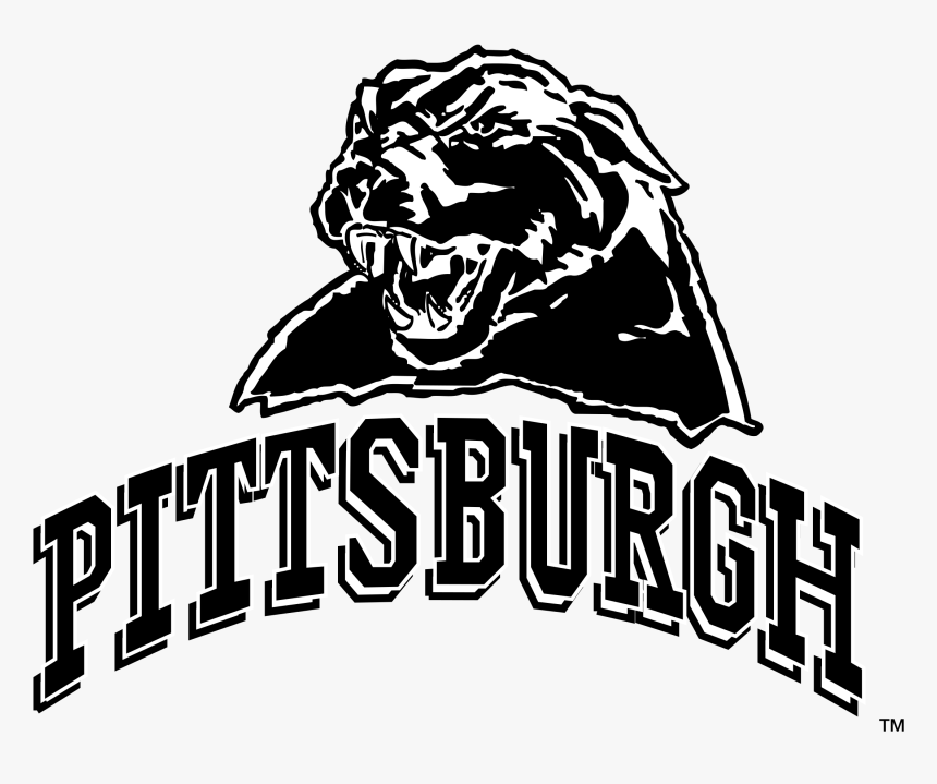 Pittsburgh Panthers Logo Black And White, HD Png Download
